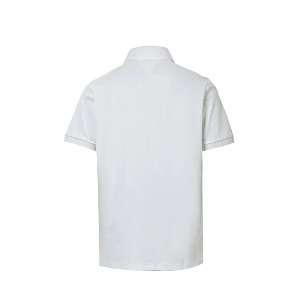 PRADA Royal Crest Embroidered Piqué Polo Shirt PRD White