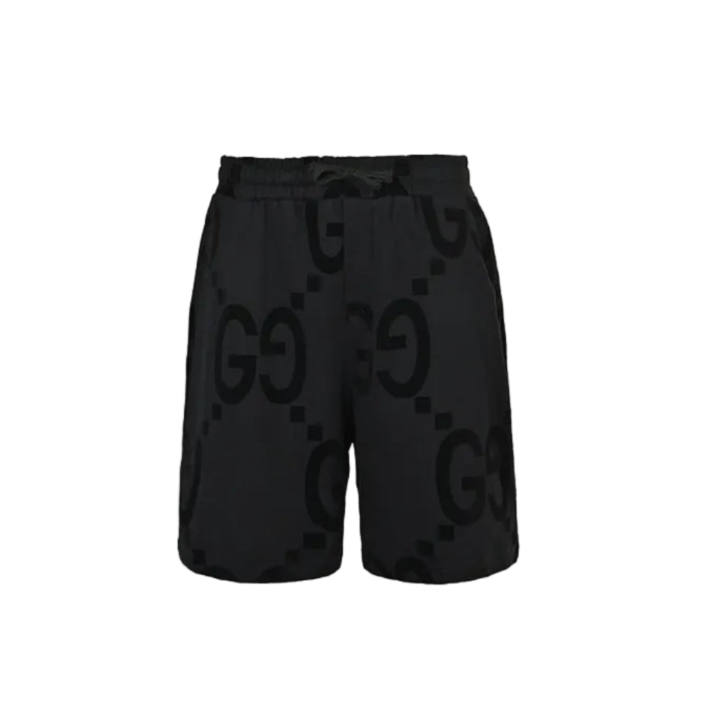Gucci Oversized Dual-Letter Jacquard Shorts – Black