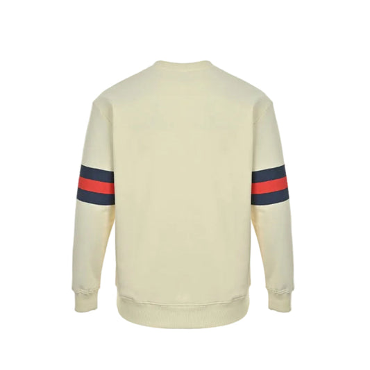 Gucci Off-White Web Stripe GG Circle Wordmark Crewneck Sweatshirt