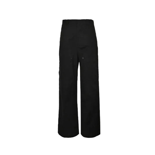Louis Vuitton Tonal Monogram Jacquard Wide-Leg Trousers — Black