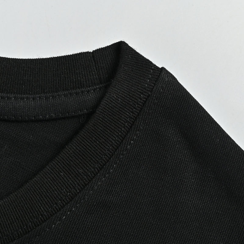 PRADA Milano Dal 1913 Brushstroke Triangle Graphic Crewneck Tee PRD Black