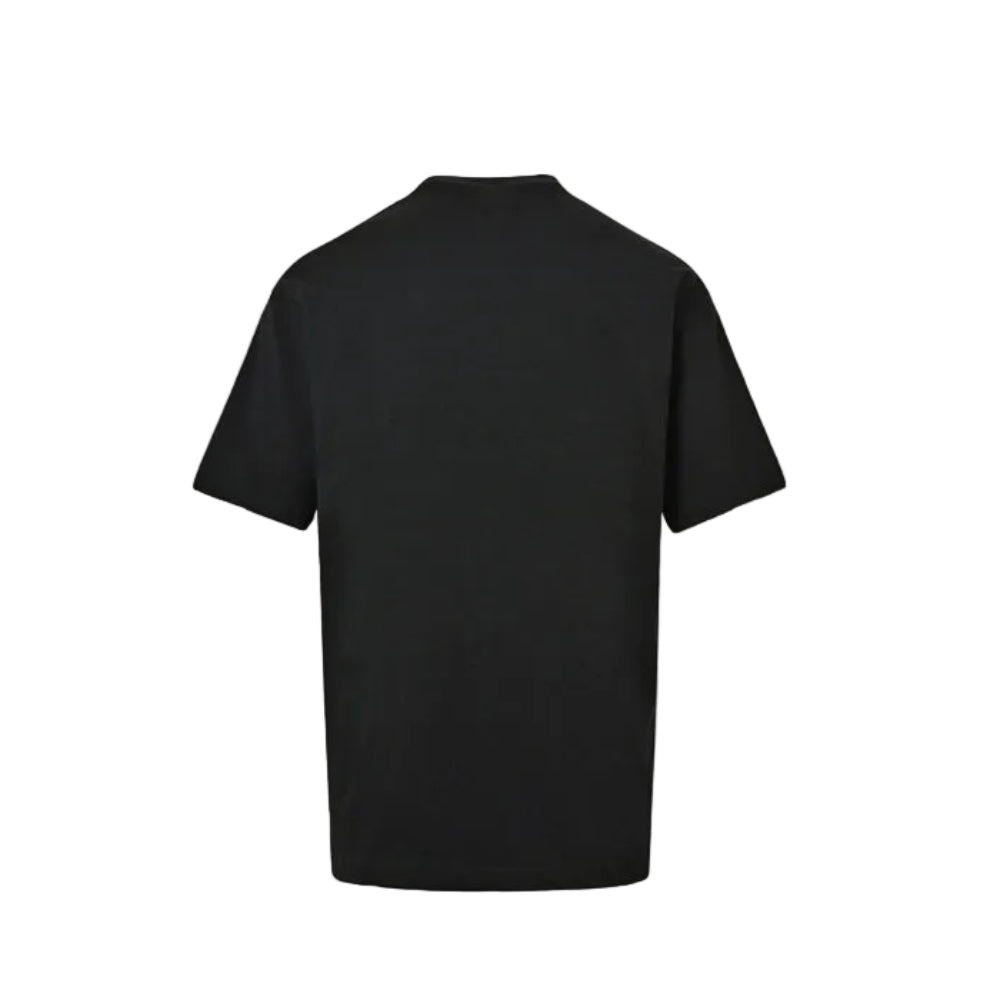 PRADA Milano Dal 1913 Brushstroke Triangle Graphic Crewneck Tee PRD Black