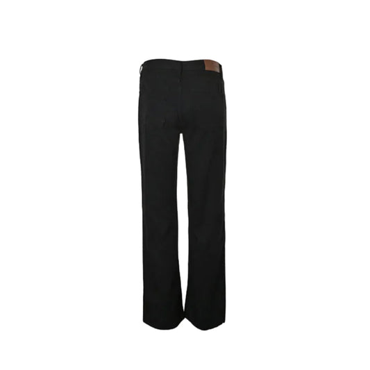 Gucci Black Straight Denim Pants with Horsebit Detail