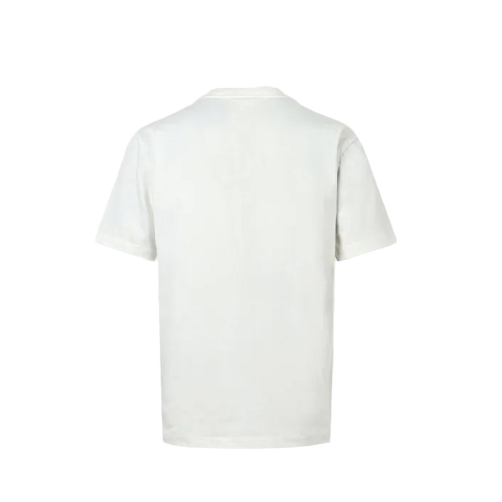PRADA Milano Dal 1913 Brushstroke Triangle Graphic Crewneck Tee PRD White