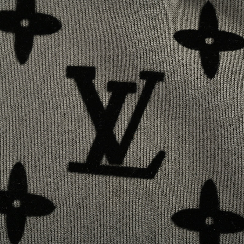 Louis Vuitton Monogram Print Wide-Leg Sweatpants — Grey x Black