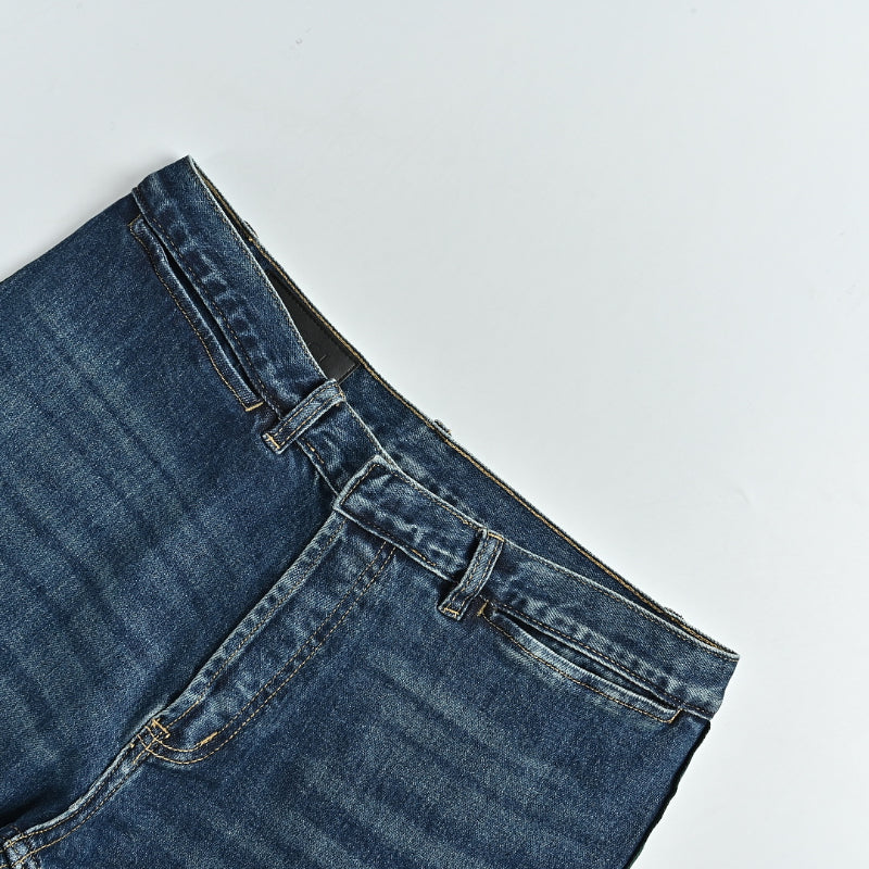 Gucci Indigo Side-Stripe Straight Denim Pants