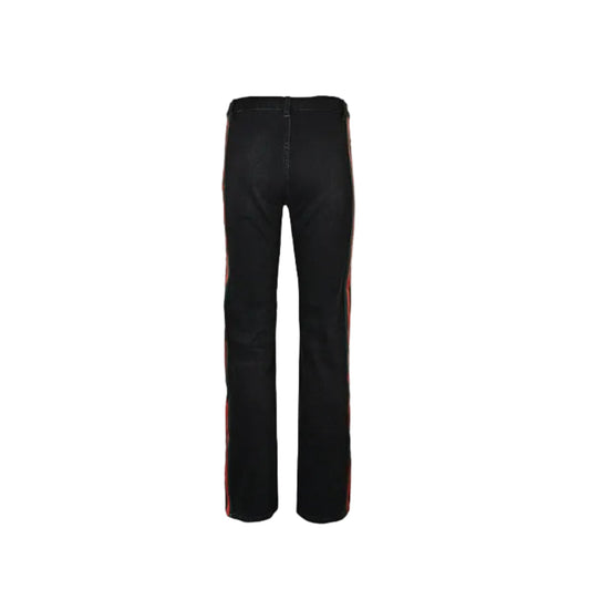 Gucci Black Side-Stripe Straight Denim Pants