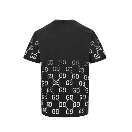 Gucci Black Half-Body GG Monogram Graphic Tee