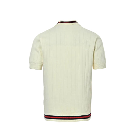 Gucci Heritage Stripe-Trim Knit Polo Shirt