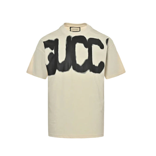 Gucci Off-White Dual Brand Spray Paint Oversized Wordmark Heavyweight Tee