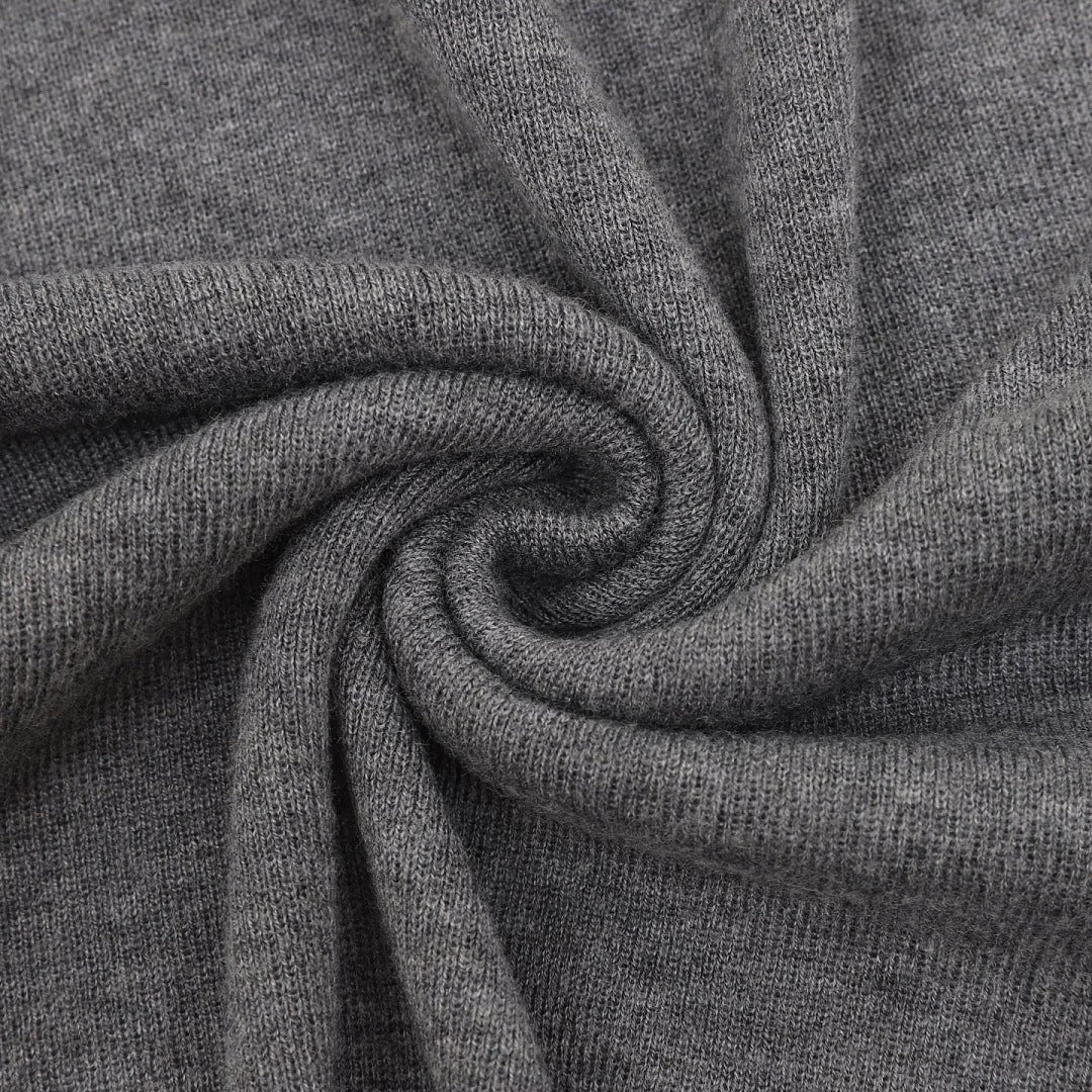 Burberry Vintage Check Half-Zip Knit Sweater — Grey Melange