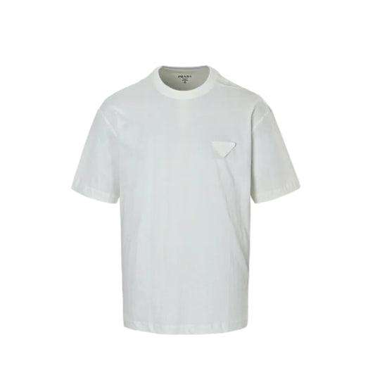 PRADA Three-Color Woven Label Crewneck Short Sleeve Tee PRD